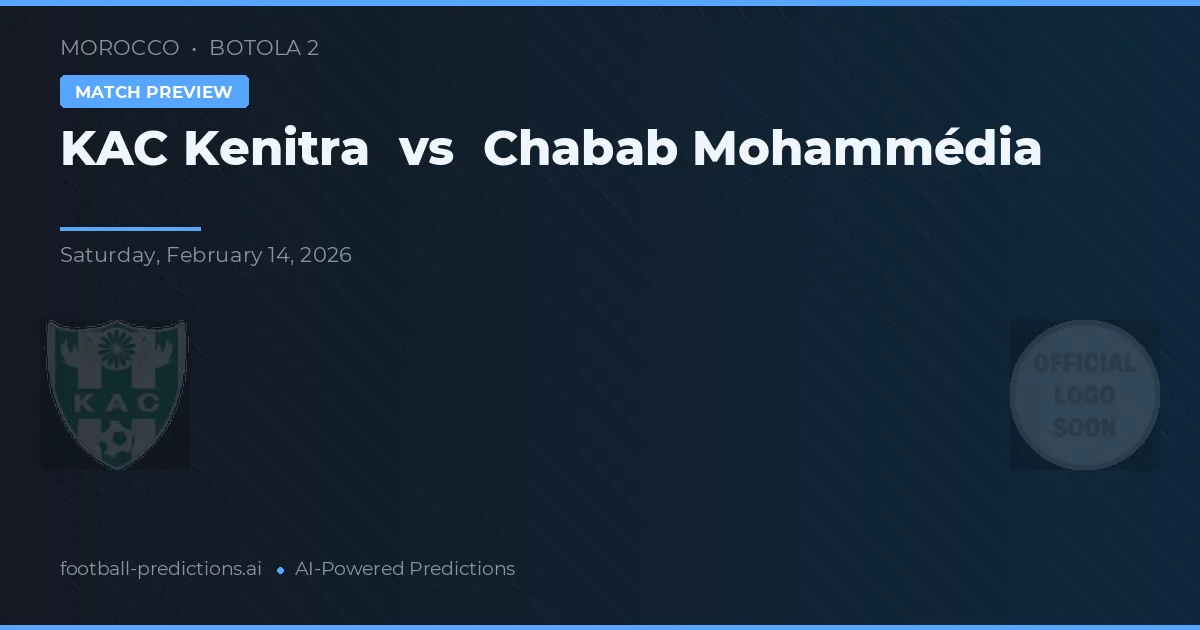 KAC Kenitra vs Chabab Mohammédia — prognóstico e prévia do jogo