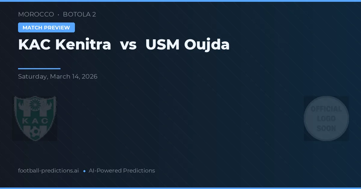 KAC Kenitra vs USM Oujda — prognóstico e prévia do jogo