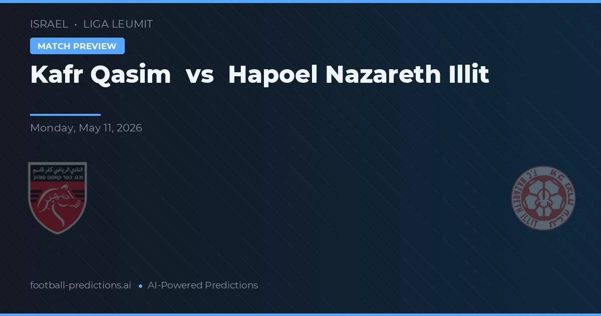 Kafr Qasim vs Hapoel Nazareth Illit — prognóstico e prévia do jogo