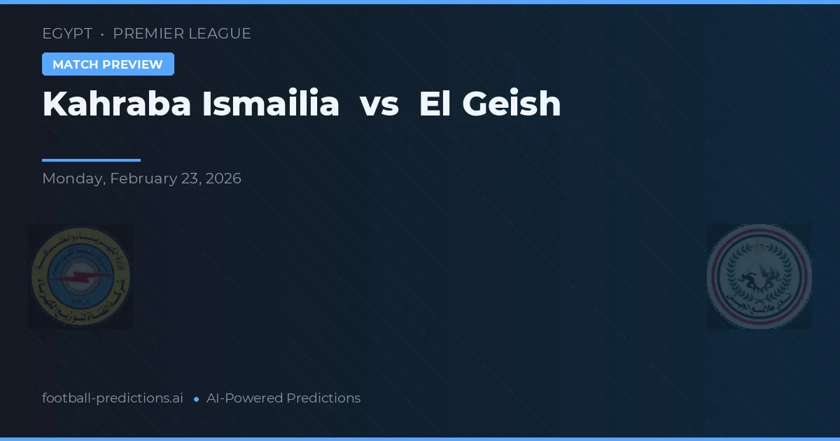 Kahraba Ismailia vs El Geish — prognóstico e prévia do jogo