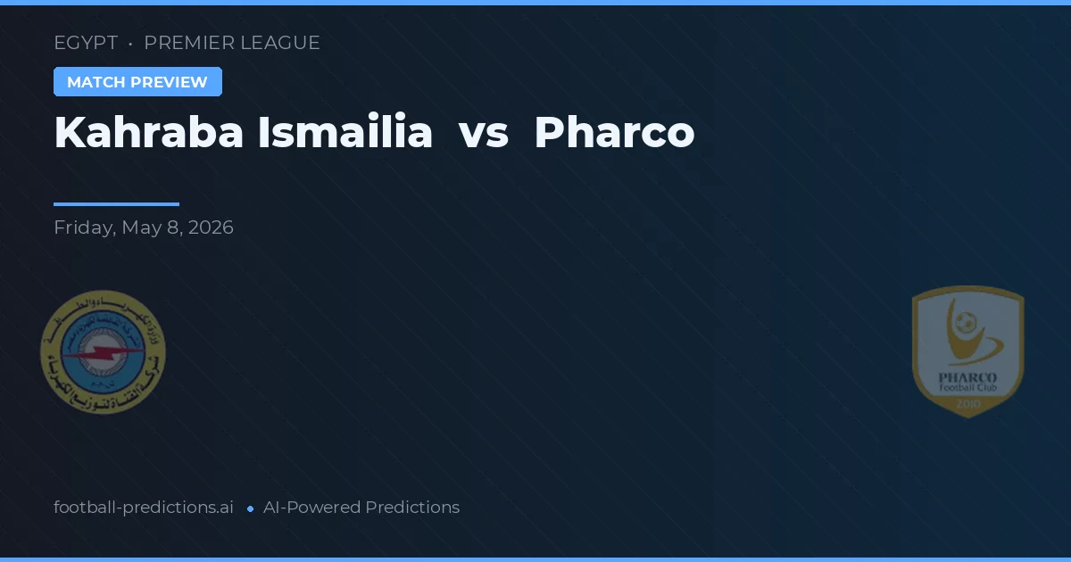 Kahraba Ismailia vs Pharco — prognóstico e prévia do jogo
