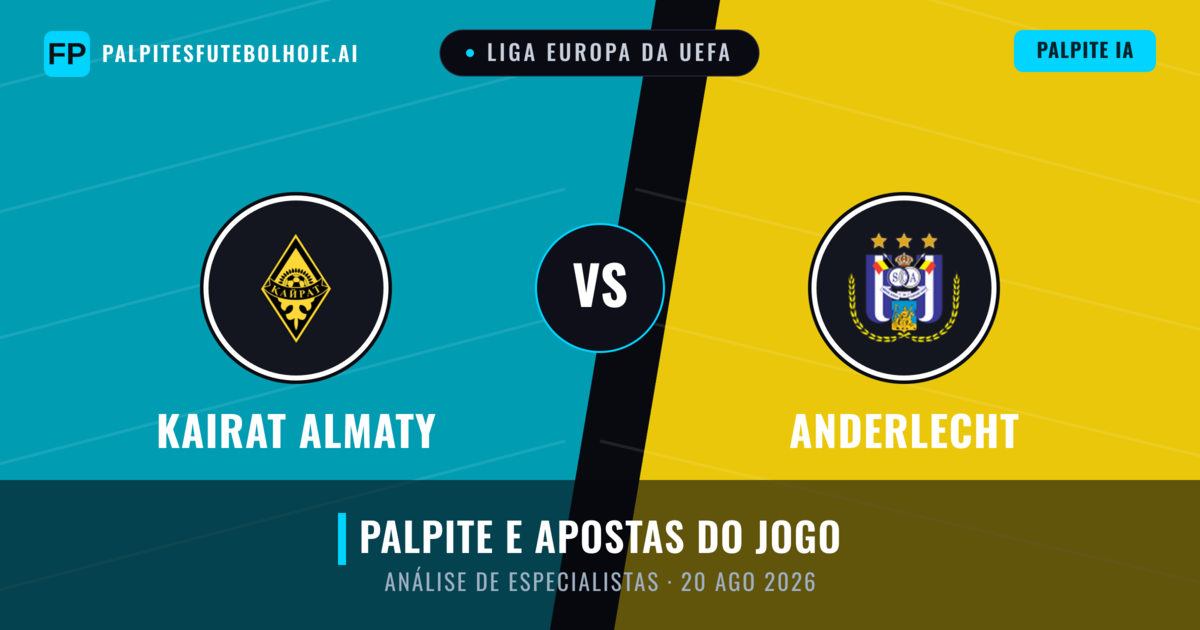Kairat Almaty vs Anderlecht — prognóstico e prévia do jogo