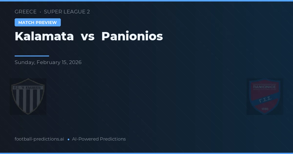 Kalamata vs Panionios — prognóstico e prévia do jogo