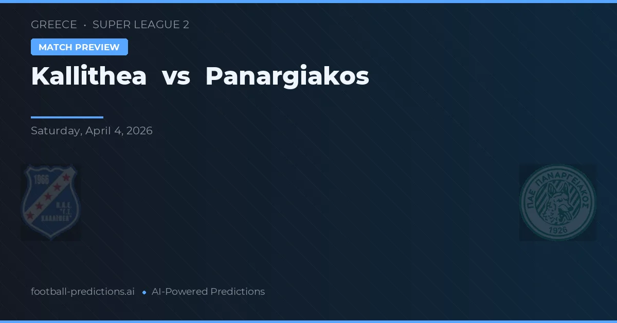 Kallithea vs Panargiakos — prognóstico e prévia do jogo