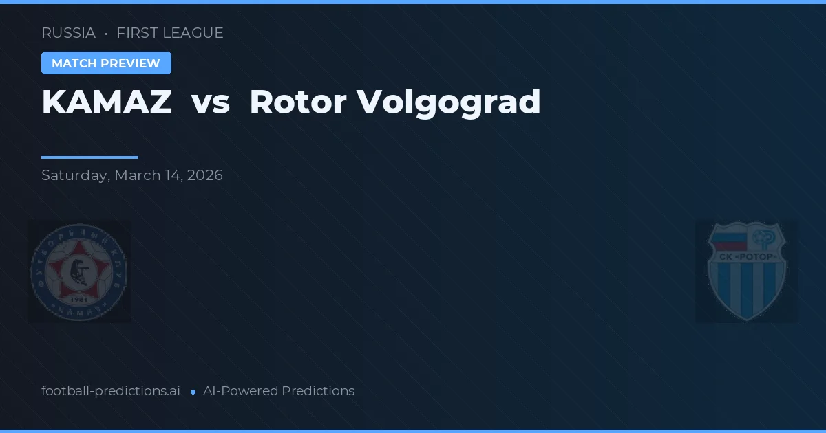 KAMAZ vs Rotor Volgograd — prognóstico e prévia do jogo