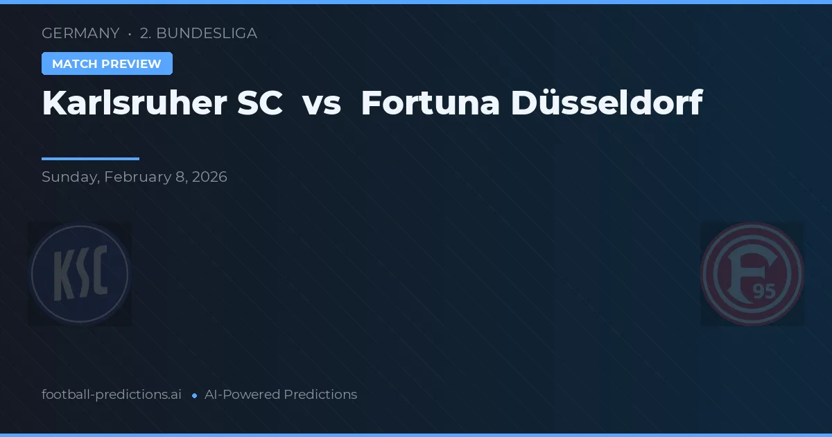Karlsruher SC vs Fortuna Düsseldorf — prognóstico e prévia do jogo
