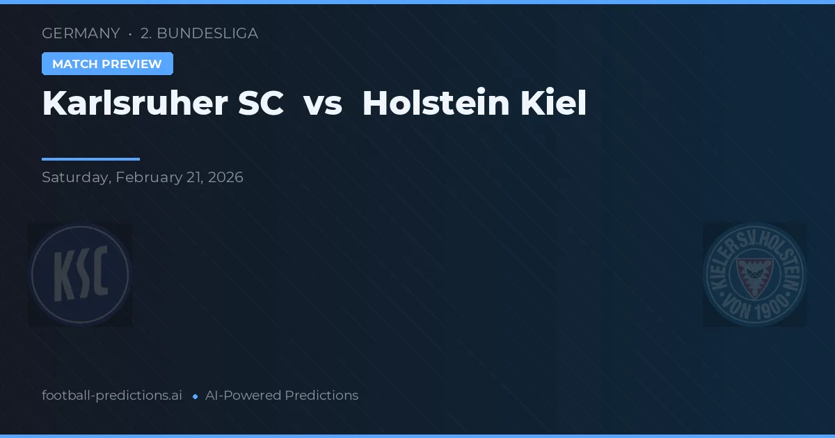 Karlsruher SC vs Holstein Kiel — prognóstico e prévia do jogo
