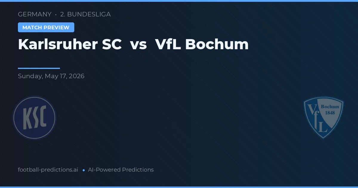 Karlsruher SC vs VfL Bochum — prognóstico e prévia do jogo