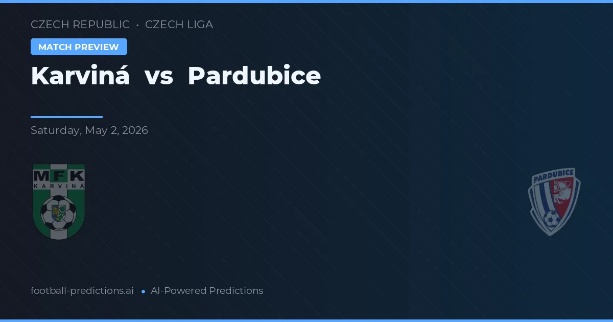 Karviná vs Pardubice — prognóstico e prévia do jogo