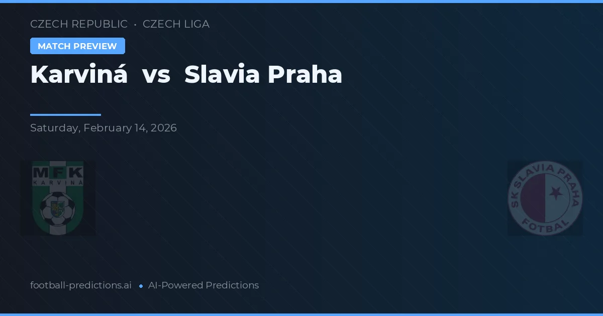 Karviná vs Slavia Praga — prognóstico e prévia do jogo