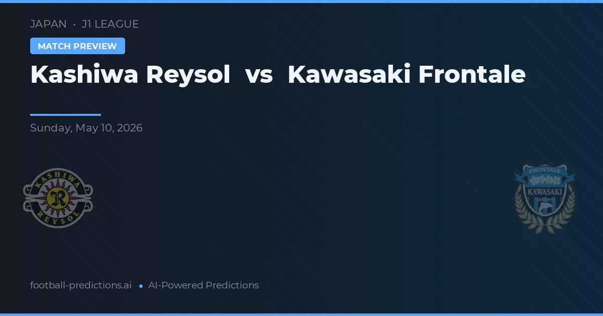 Kashiwa Reysol vs Kawasaki Frontale — prognóstico e prévia do jogo