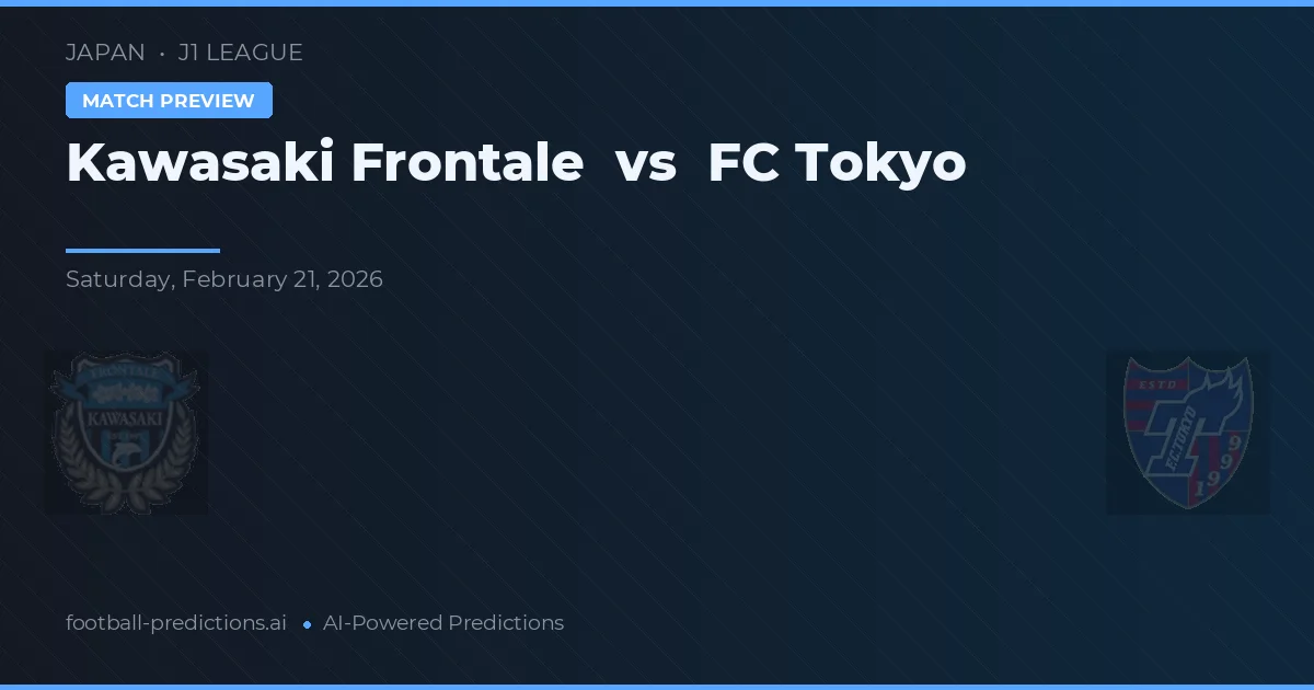 Kawasaki Frontale vs FC Tóquio — prognóstico e prévia do jogo