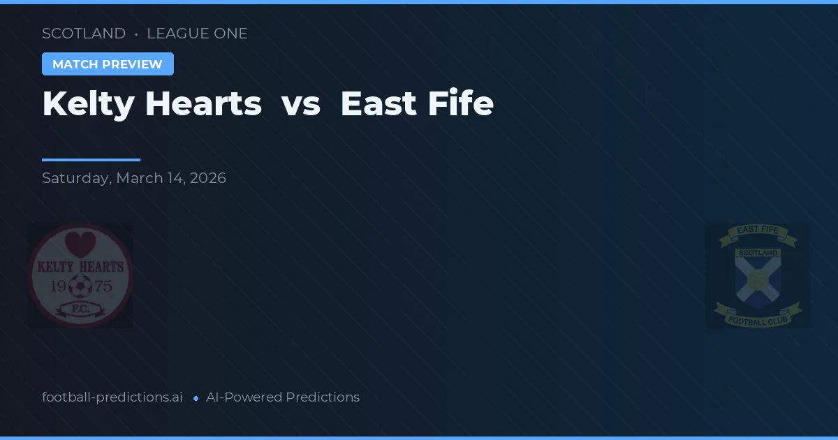 Kelty Hearts vs East Fife — prognóstico e prévia do jogo
