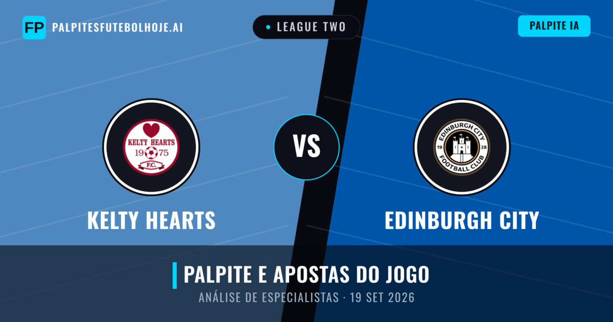 Kelty Hearts vs Edinburgh City — prognóstico e prévia do jogo