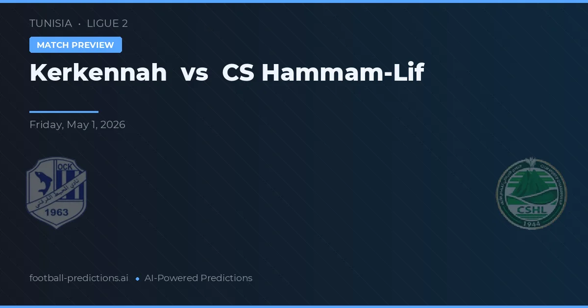 Kerkennah vs CS Hammam-Lif — prognóstico e prévia do jogo