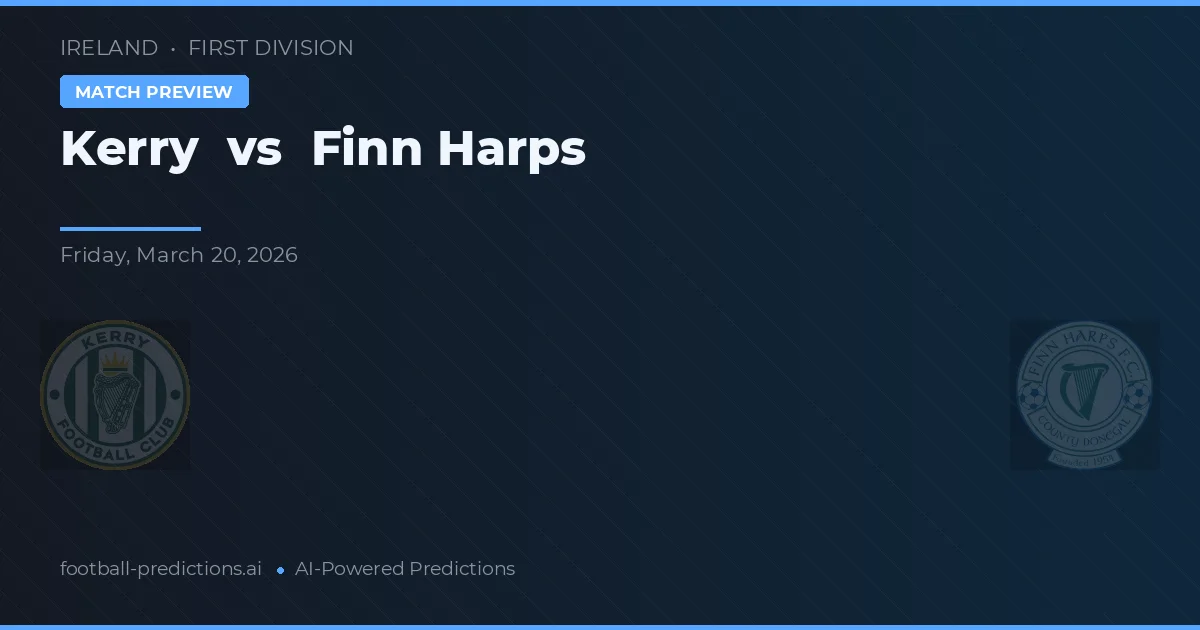 Kerry vs Finn Harps — prognóstico e prévia do jogo