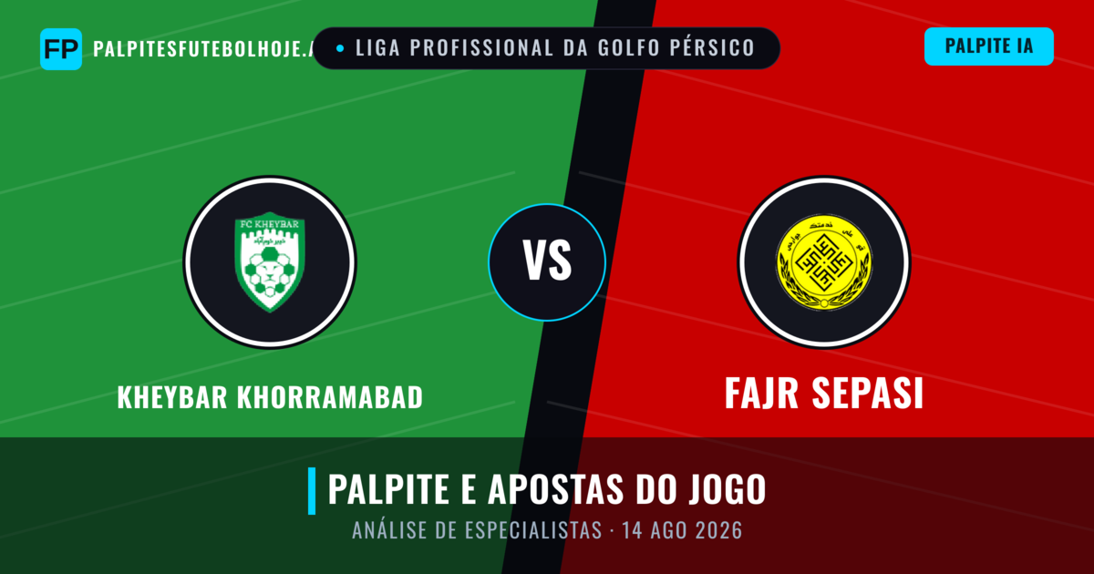 Kheybar Khorramabad vs Fajr Sepasi — prognóstico e prévia do jogo
