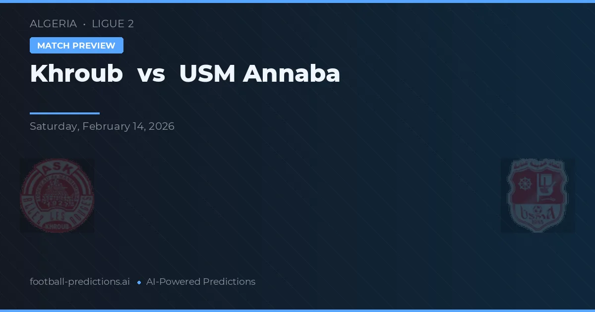 Khroub vs USM Annaba — prognóstico e prévia do jogo