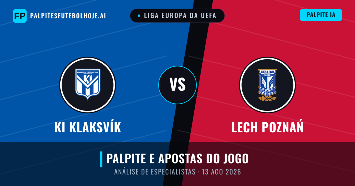 KI Klaksvík vs Lech Poznań — prognóstico e prévia do jogo