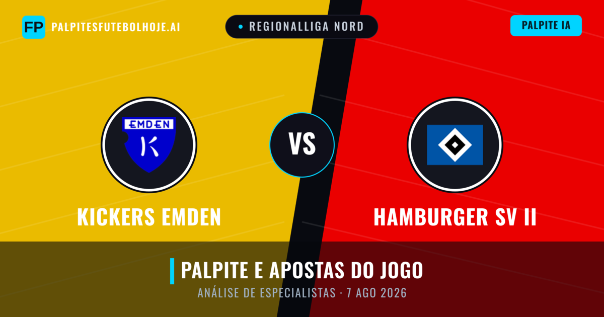 Kickers Emden vs Hamburger SV II — prognóstico e prévia do jogo