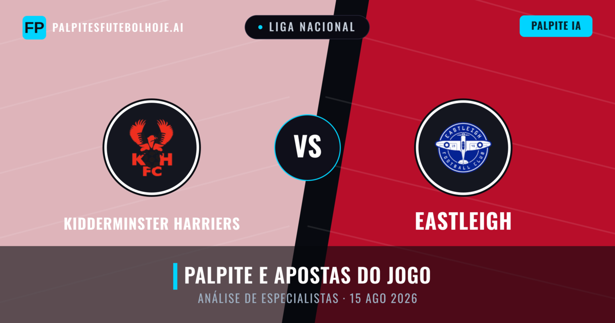 Kidderminster Harriers vs Eastleigh — prognóstico e prévia do jogo