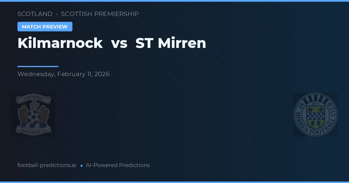 Kilmarnock vs St Mirren — prognóstico e prévia do jogo