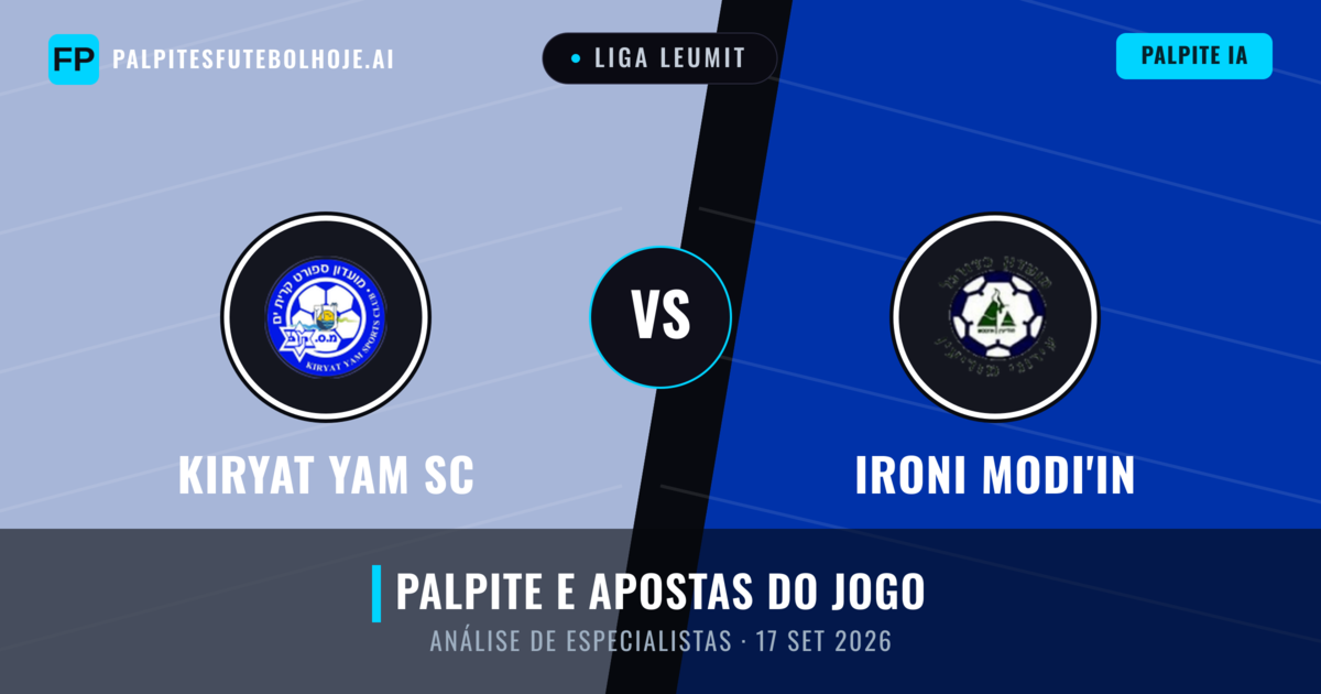 Kiryat Yam SC vs Ironi Modi'in — prognóstico e prévia do jogo