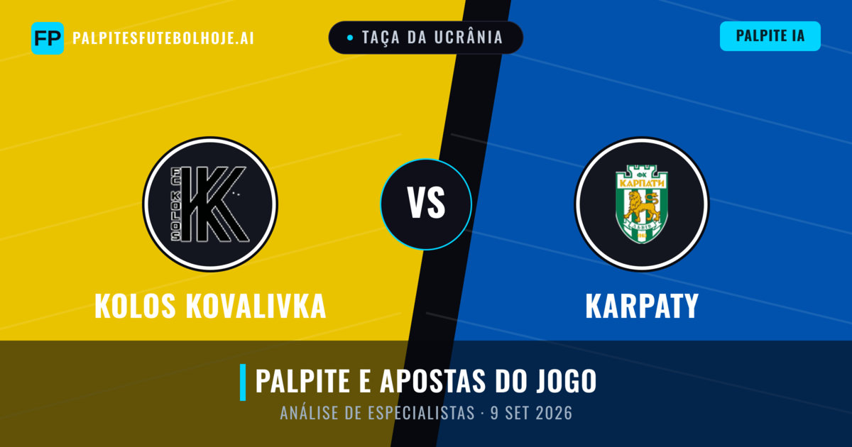 Kolos Kovalivka vs Karpaty — prognóstico e prévia do jogo