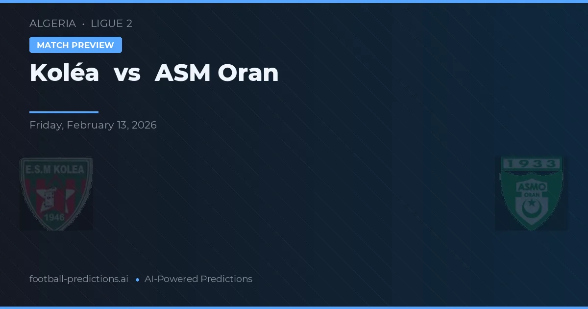 Koléa vs ASM Oran — prognóstico e prévia do jogo