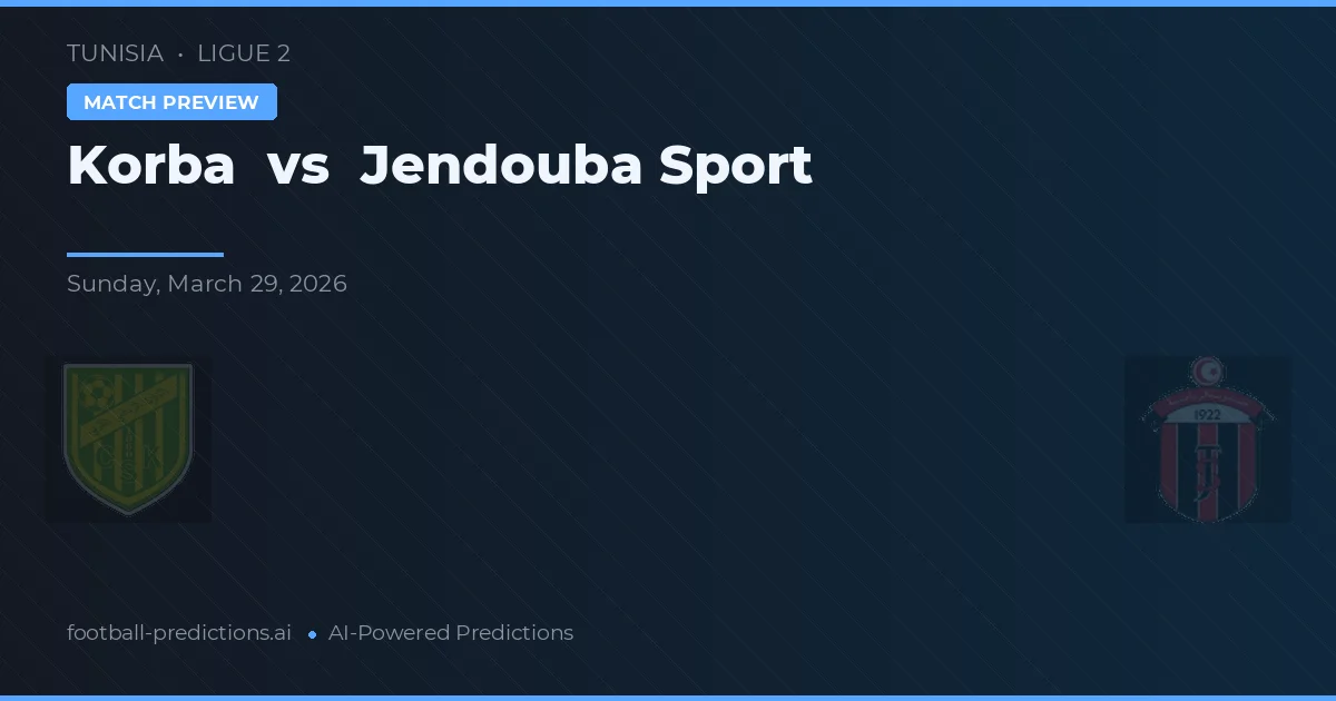 Korba vs Jendouba Sport — prognóstico e prévia do jogo