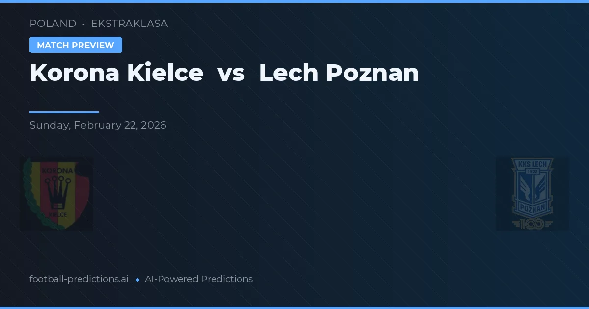 Korona Kielce vs Lech Poznań — prognóstico e prévia do jogo