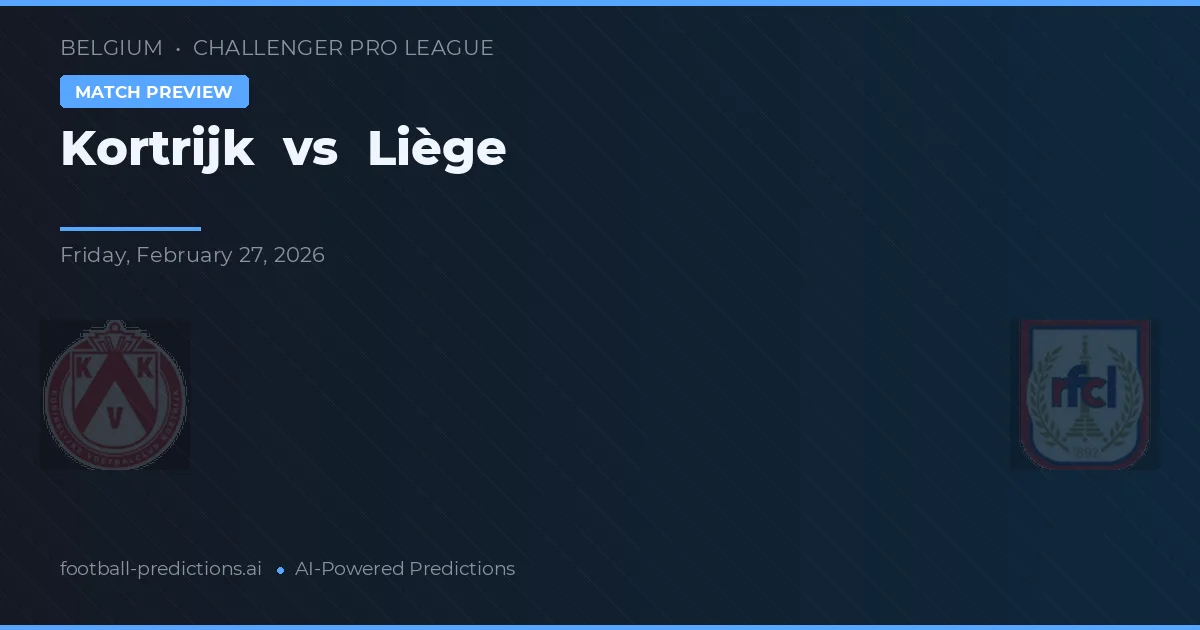 Kortrijk vs Liège — prognóstico e prévia do jogo