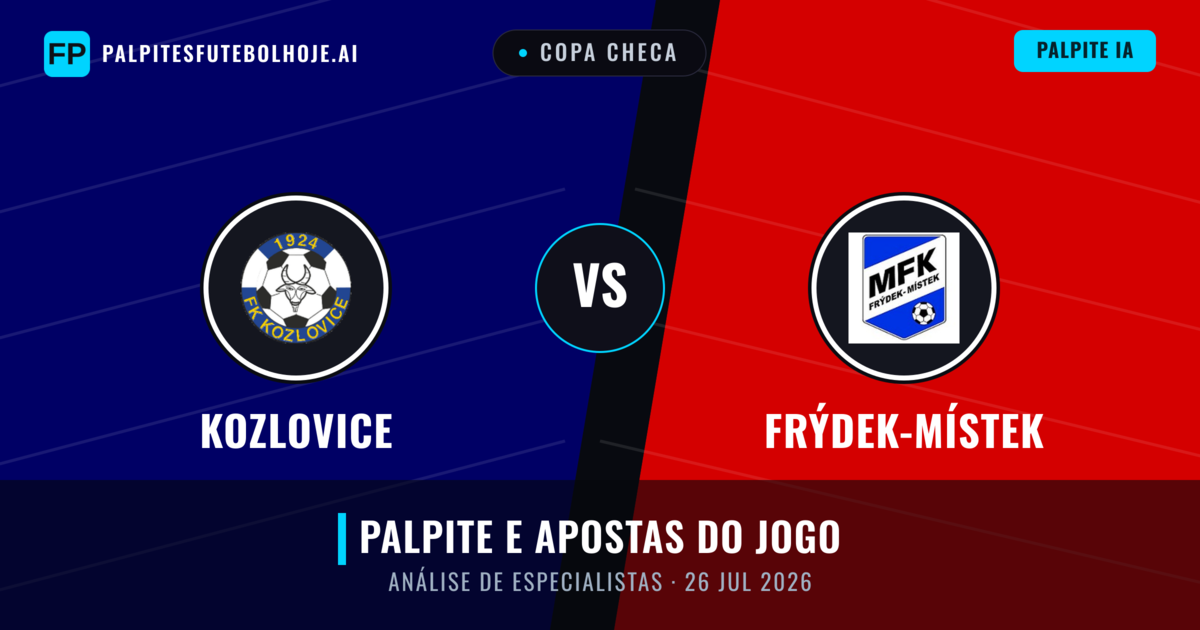 Kozlovice vs Frýdek-Místek — prognóstico e prévia do jogo