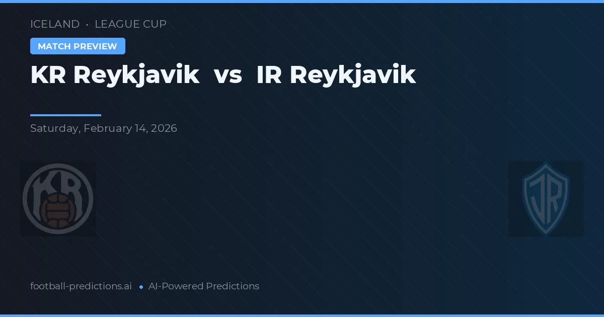 KR Reykjavík vs IR Reykjavík — prognóstico e prévia do jogo