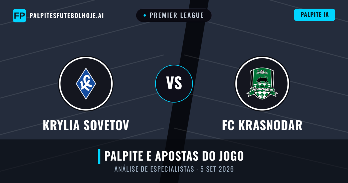 Krylia Sovetov vs FC Krasnodar — prognóstico e prévia do jogo
