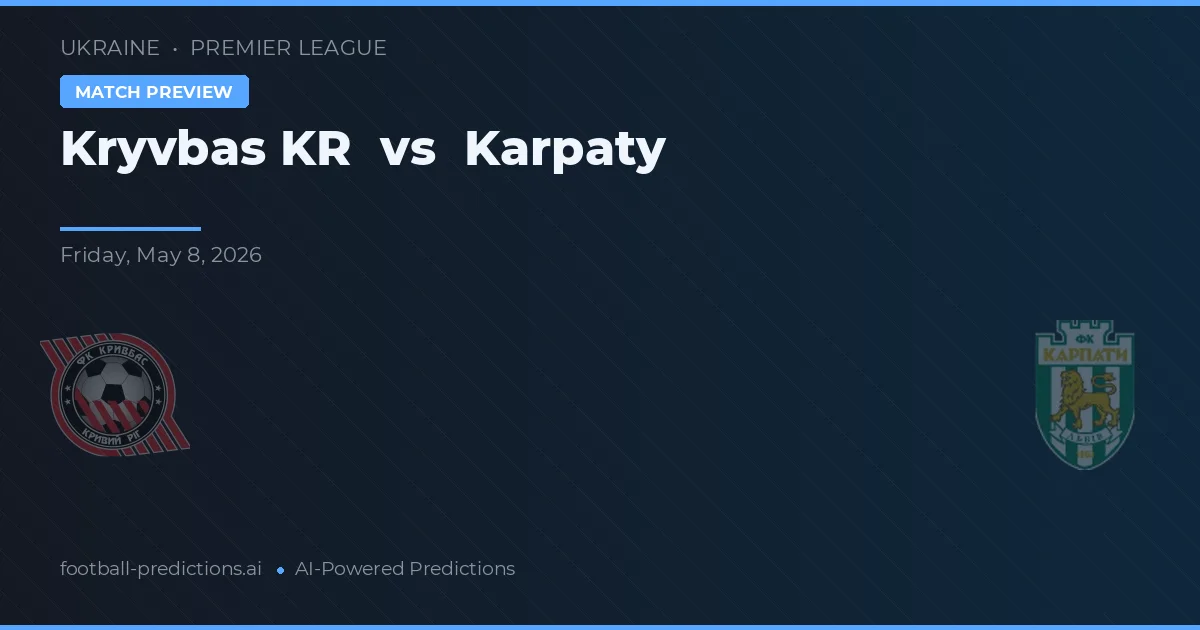 Kryvbas KR vs Karpaty — prognóstico e prévia do jogo