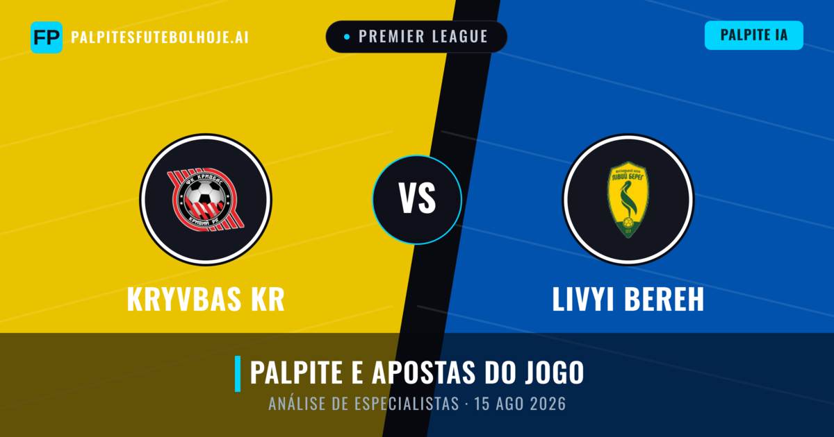 Kryvbas KR vs Livyi Bereh — prognóstico e prévia do jogo