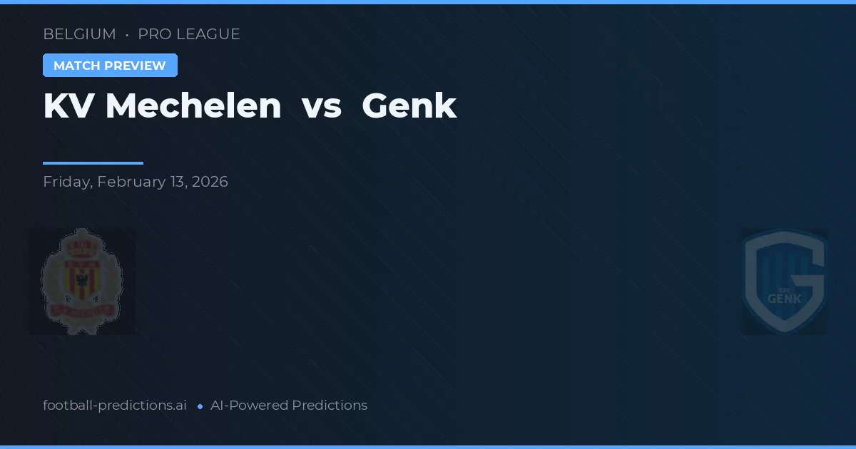 Mechelen vs Genk — prognóstico e prévia do jogo