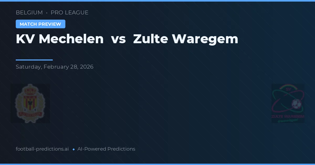 Mechelen vs Zulte Waregem — prognóstico e prévia do jogo