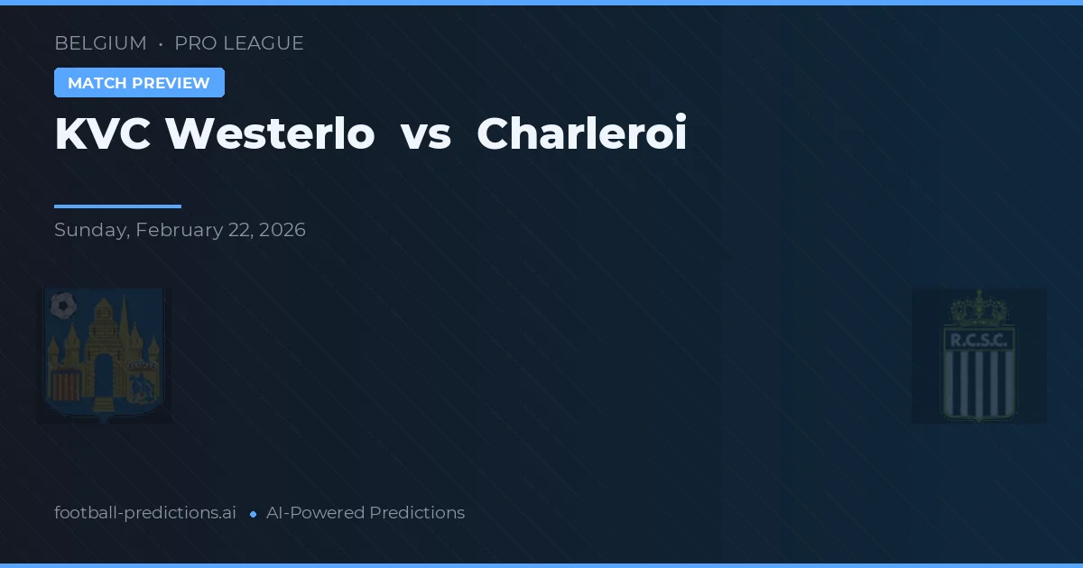 Westerlo vs Charleroi — prognóstico e prévia do jogo