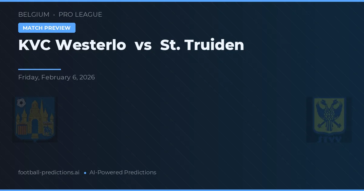 Westerlo vs St. Truiden — prognóstico e prévia do jogo