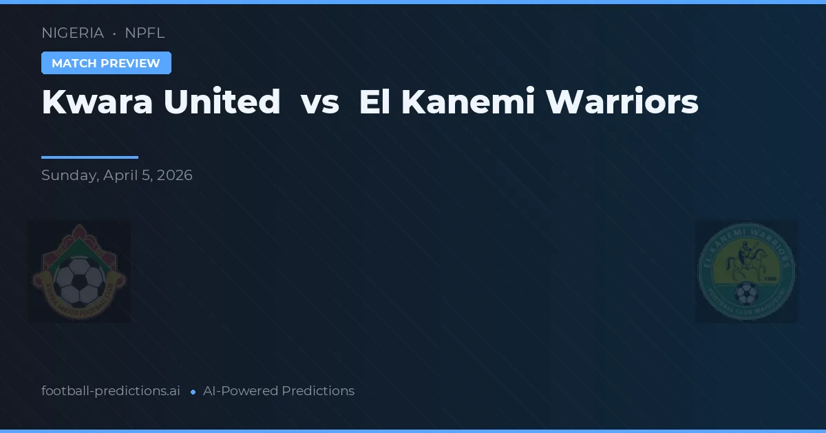 Kwara United vs El Kanemi Warriors — prognóstico e prévia do jogo
