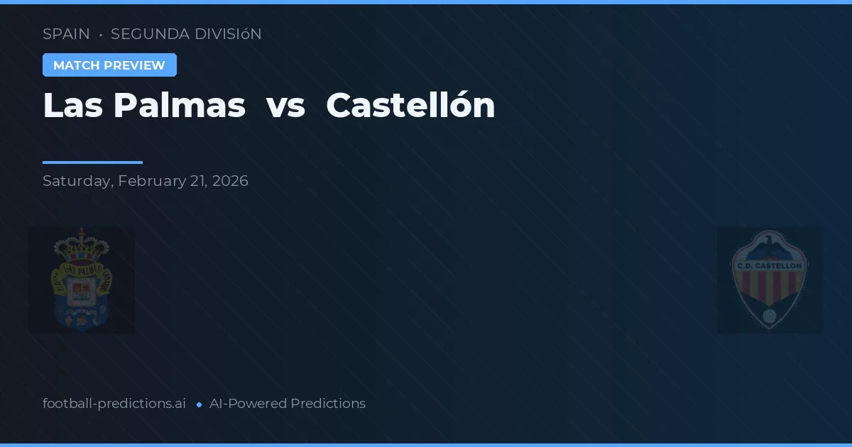 Las Palmas vs Castelão — prognóstico e prévia do jogo