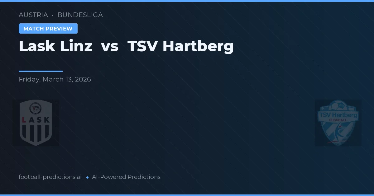 LASK Linz vs TSV Hartberg — prognóstico e prévia do jogo