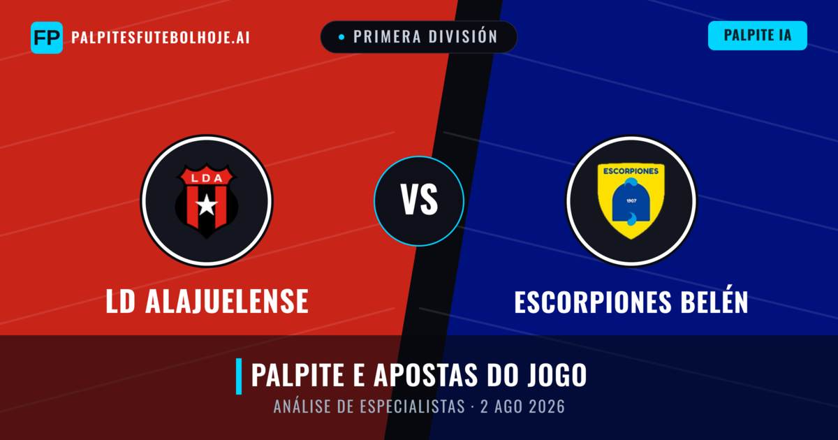 LD Alajuelense vs Escorpiones Belén — prognóstico e prévia do jogo