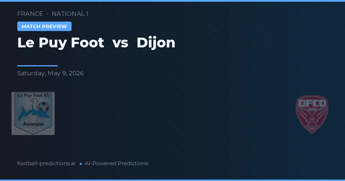 Le Puy Foot vs Dijon — prognóstico e prévia do jogo