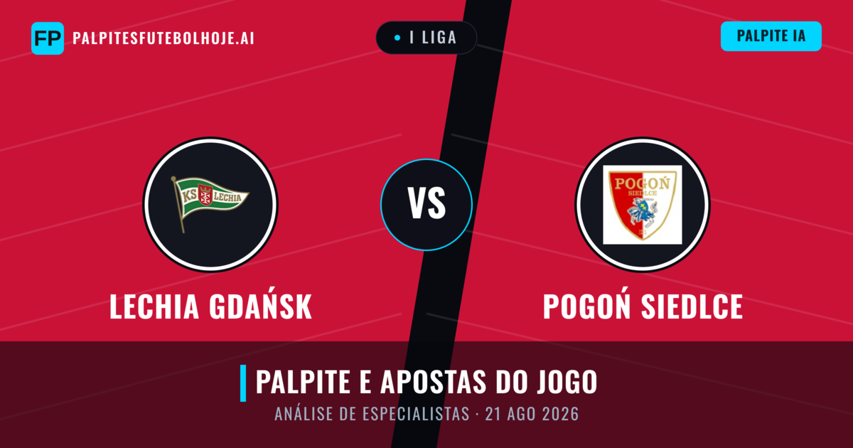 Lechia Gdańsk vs Pogoń Siedlce — prognóstico e prévia do jogo