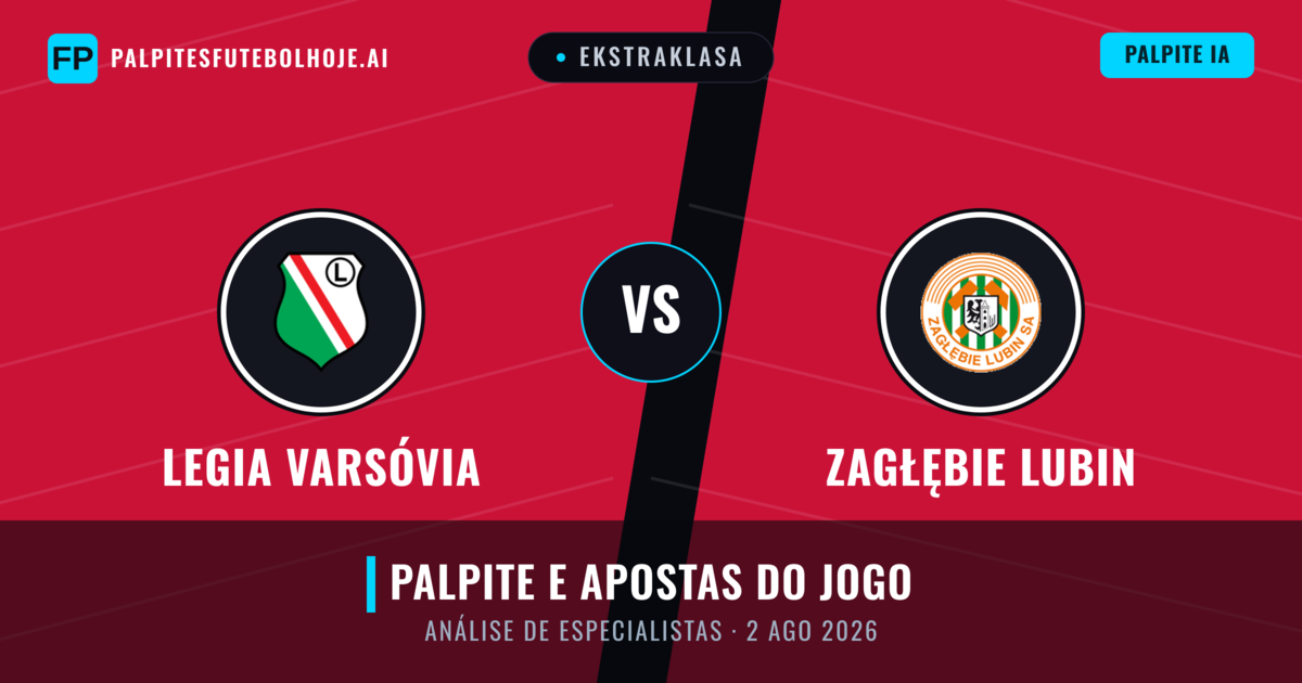 Legia Varsóvia vs Zagłębie Lubin — prognóstico e prévia do jogo