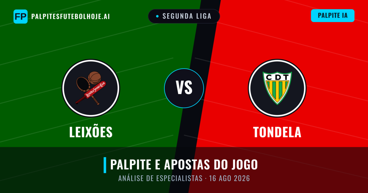Leixões vs Tondela — prognóstico e prévia do jogo
