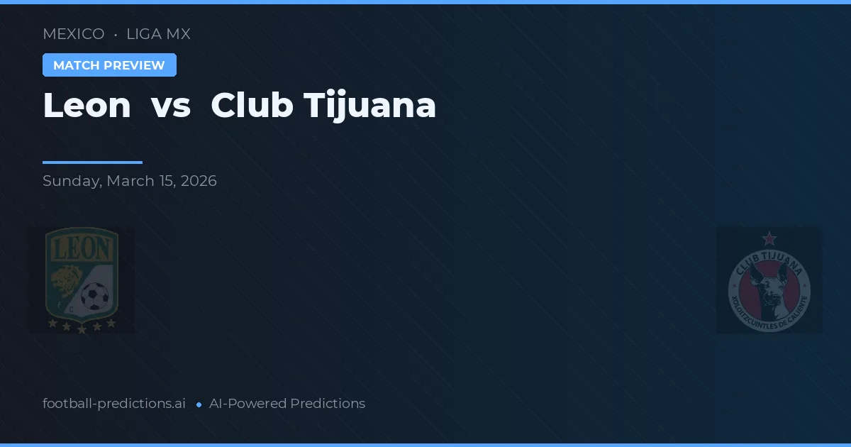 León vs Club Tijuana — prognóstico e prévia do jogo